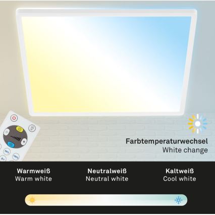 Briloner 7082-016 - Himmennettävä LED-kattovalaisin SLIM LED/22W/230V 2700-6500K + kauko-ohjaus