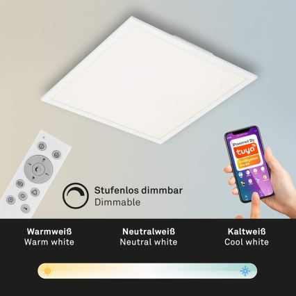 Briloner 7087-016 - LED RGBW Himmennysvalo SMART LED/24W/230V 3000-6500K Wi-Fi Tuya + kauko-ohjaus