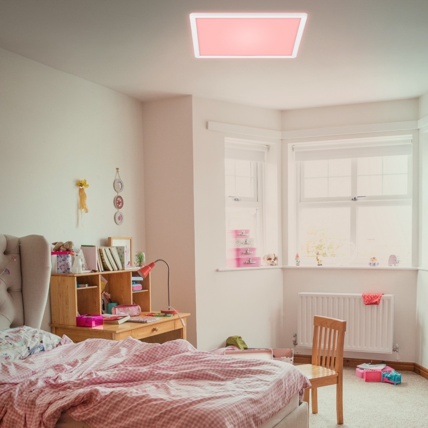 Briloner 7091-416 - LED RGBW Himmennettävä kattovalo SLIM LED/22W/230V + kauko-ohjaus