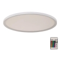Briloner 7094-416 - LED RGBW Himmennettävä kattovalo SLIM LED/22W/230V + kauko-ohjaus