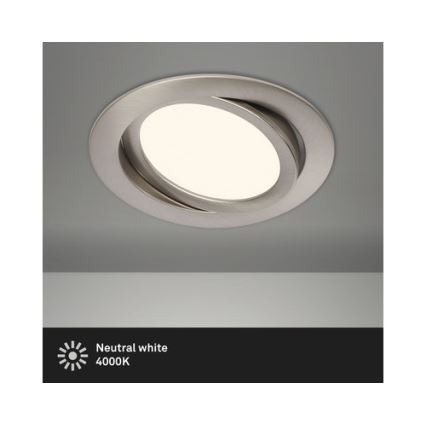 Briloner 7116-412 - LED Kylpyhuoneen upotettava valo FLAT IN LED/9W/230V IP23
