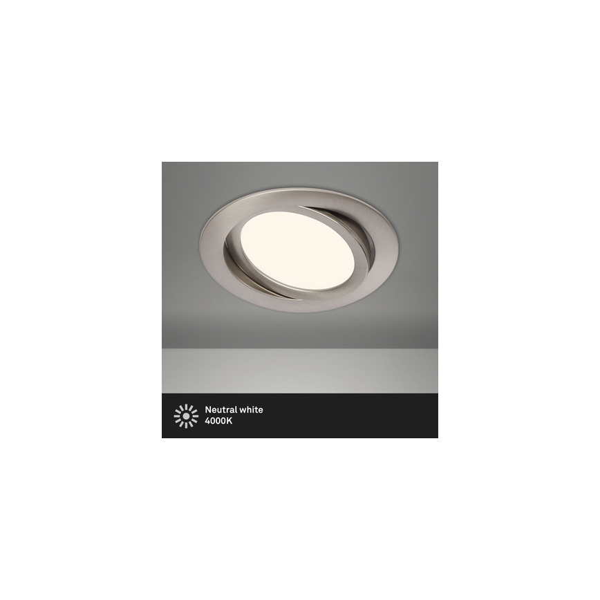 Briloner 7116-412 - LED Kylpyhuoneen upotettava valo FLAT IN LED/9W/230V IP23