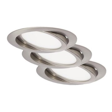 Briloner 7116-432 - SETTI 3x LED Kylpyhuoneen upotettava valo FLAT IN LED/9W/230V IP23