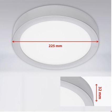 Briloner 7117-414 - LED-kattovalaisin FIRE LED/16,5W/230V 4000K