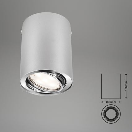 Briloner 7119-014 - LED-kohdevalo TUBE 1xGU10/5W/230V pyöreä