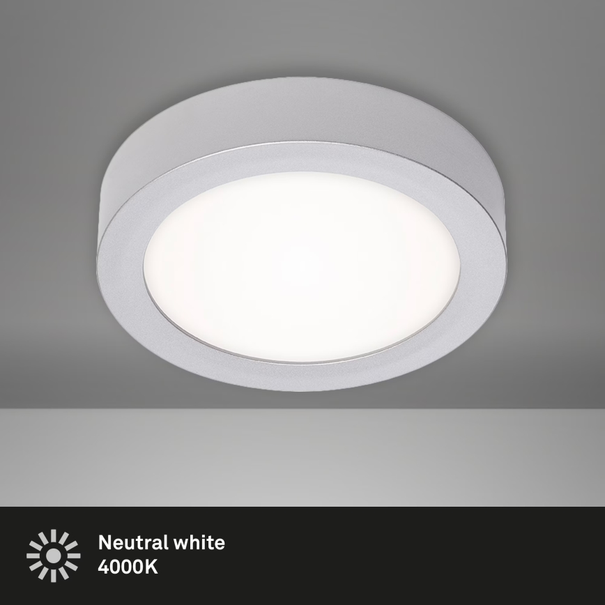 Briloner 7122-014 - LED-kattovalaisin FIRE, 11 W, 230 V, 3000 K, Ø 17 cm, hopea