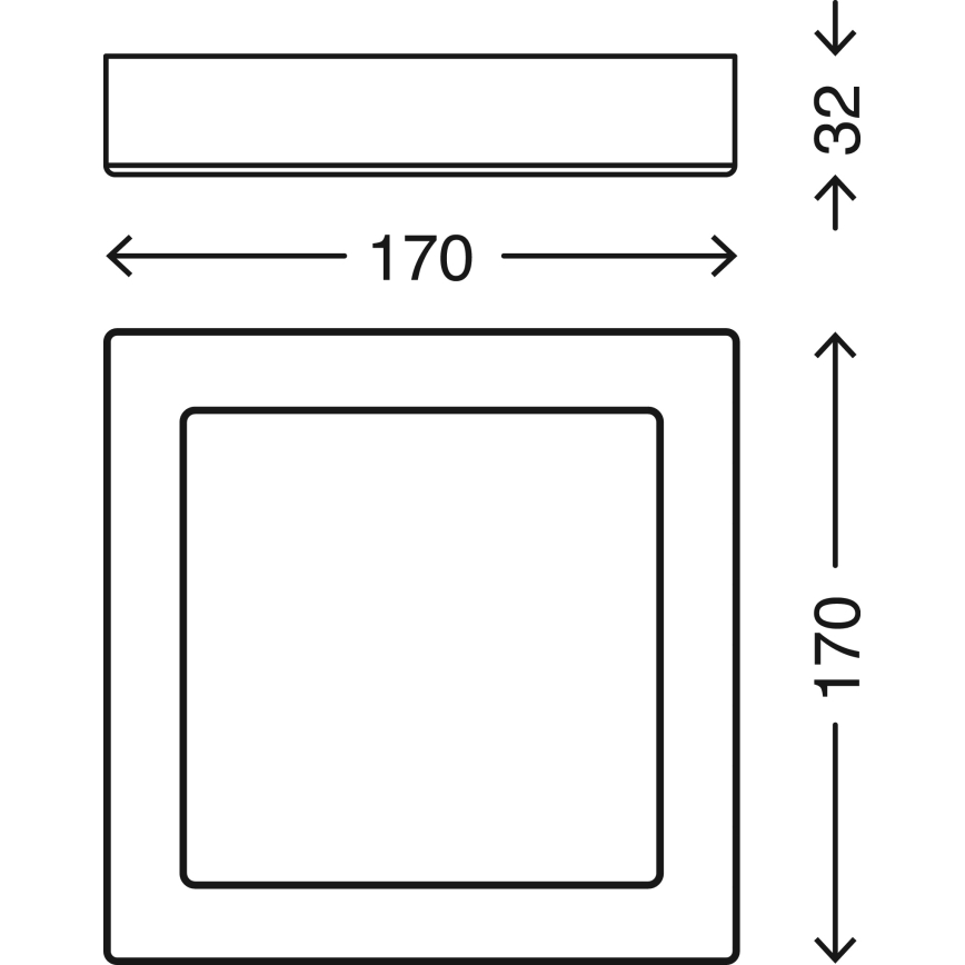 Briloner 7123-014 - LED-kattovalaisin FIRE LED/12W/230V 3000K 17x17cm hopea