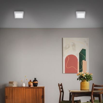 Briloner 7123-414 - LED-kattovalaisin FIRE LED/12W/230V hopea