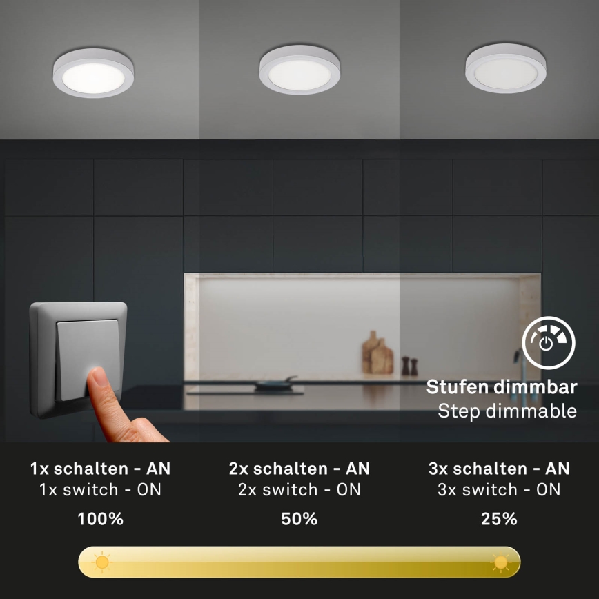 Briloner 7124-414 - Himmennettävä LED-kattovalo FIRE LED/12W/230V 4000K