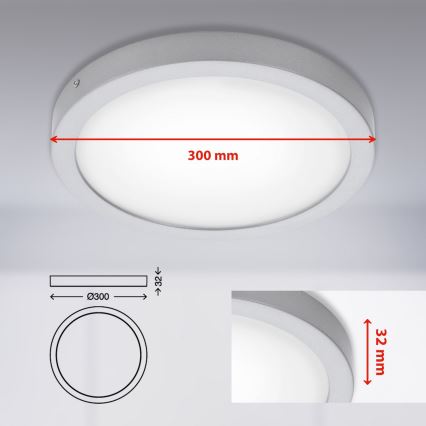 Briloner 7141-414 - LED-kattovalaisin FIRE LED/21W/230V 4000K