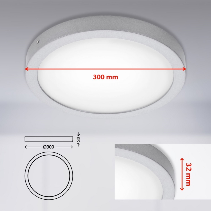 Briloner 7141-414 - LED-kattovalaisin FIRE LED/21W/230V 4000K