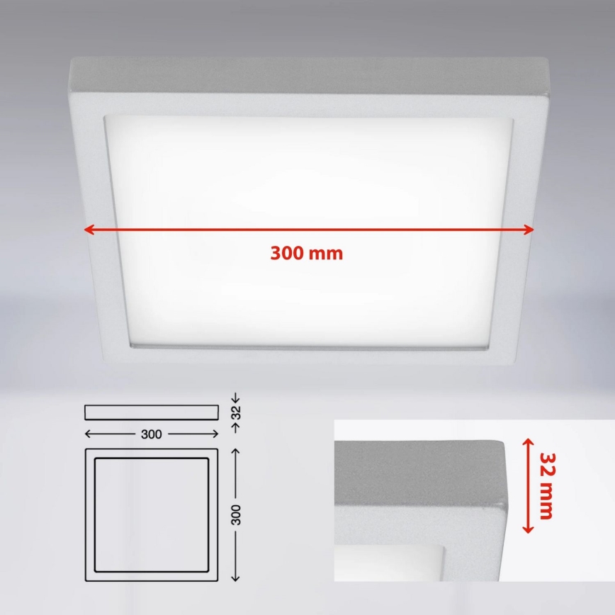 Briloner 7142-414 - LED-kattovalaisin FIRE LED/21W/230V 4000K
