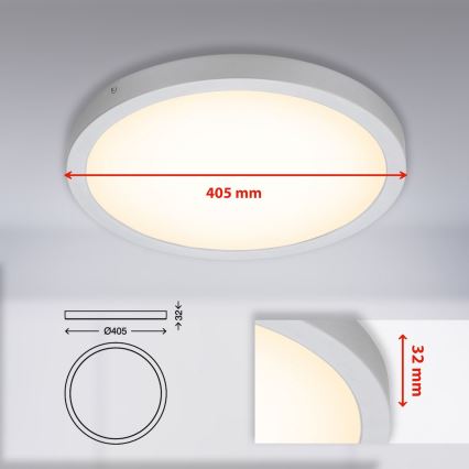 Briloner 7143-014 - LED Kattovalo FIRE LED/24,5W/230V 3000K