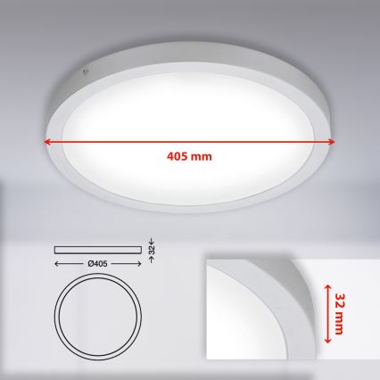 Briloner 7143-414 - LED-kattovalaisin FIRE LED/24,5W/230V 4000K
