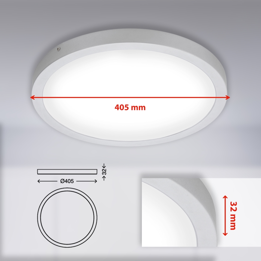 Briloner 7143-414 - LED-kattovalaisin FIRE LED/24,5W/230V 4000K
