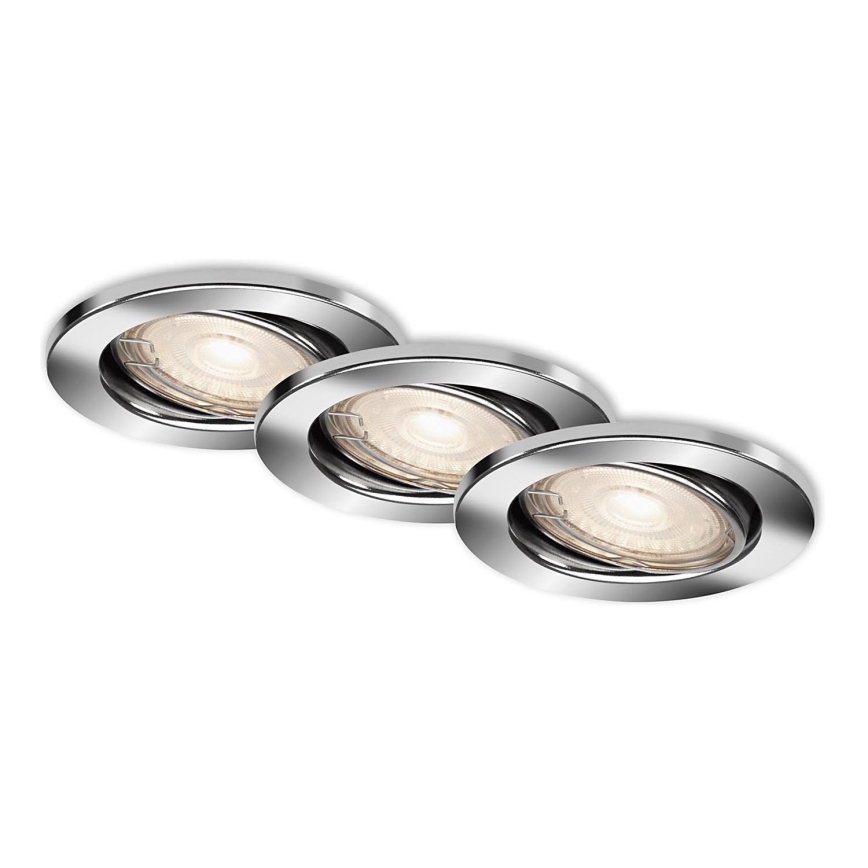 Briloner 7144-038 - SETTI 3x LED Kylpyhuoneen upotettava valo SLIDE GU10/3,5W/230V IP23