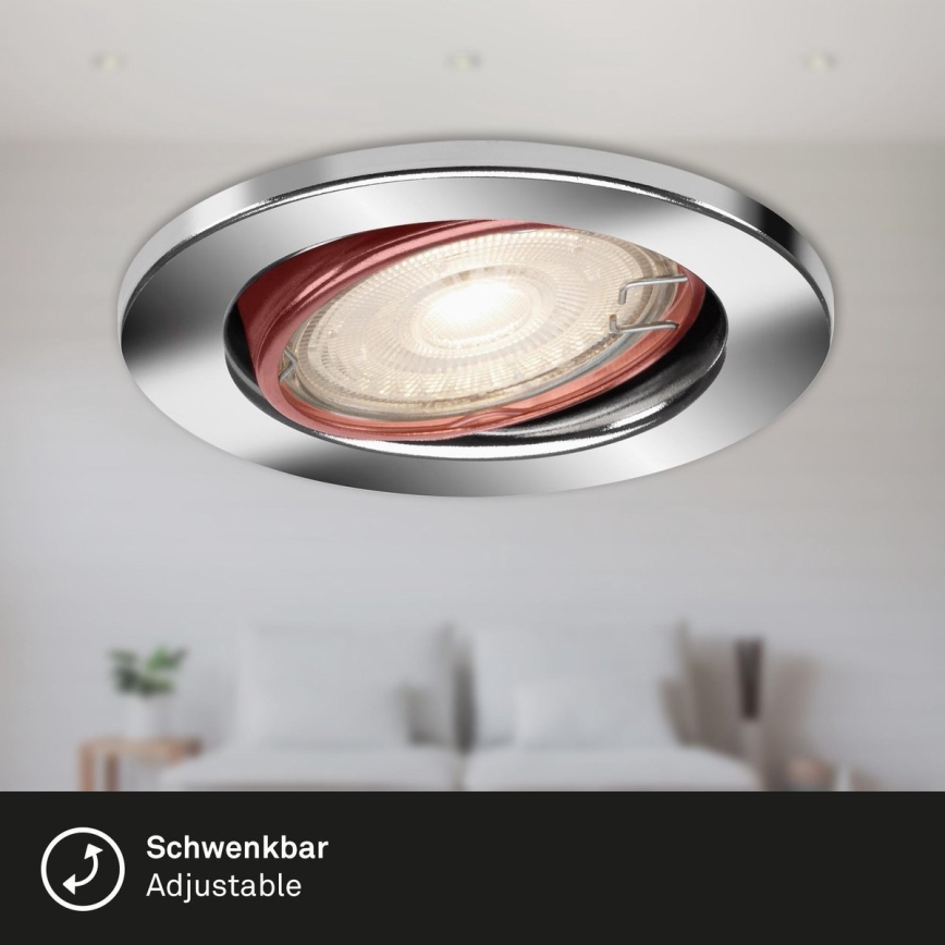 Briloner 7144-038 - SETTI 3x LED Kylpyhuoneen upotettava valo SLIDE GU10/3,5W/230V IP23