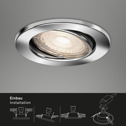 Briloner 7144-038 - SETTI 3x LED Kylpyhuoneen upotettava valo SLIDE GU10/3,5W/230V IP23