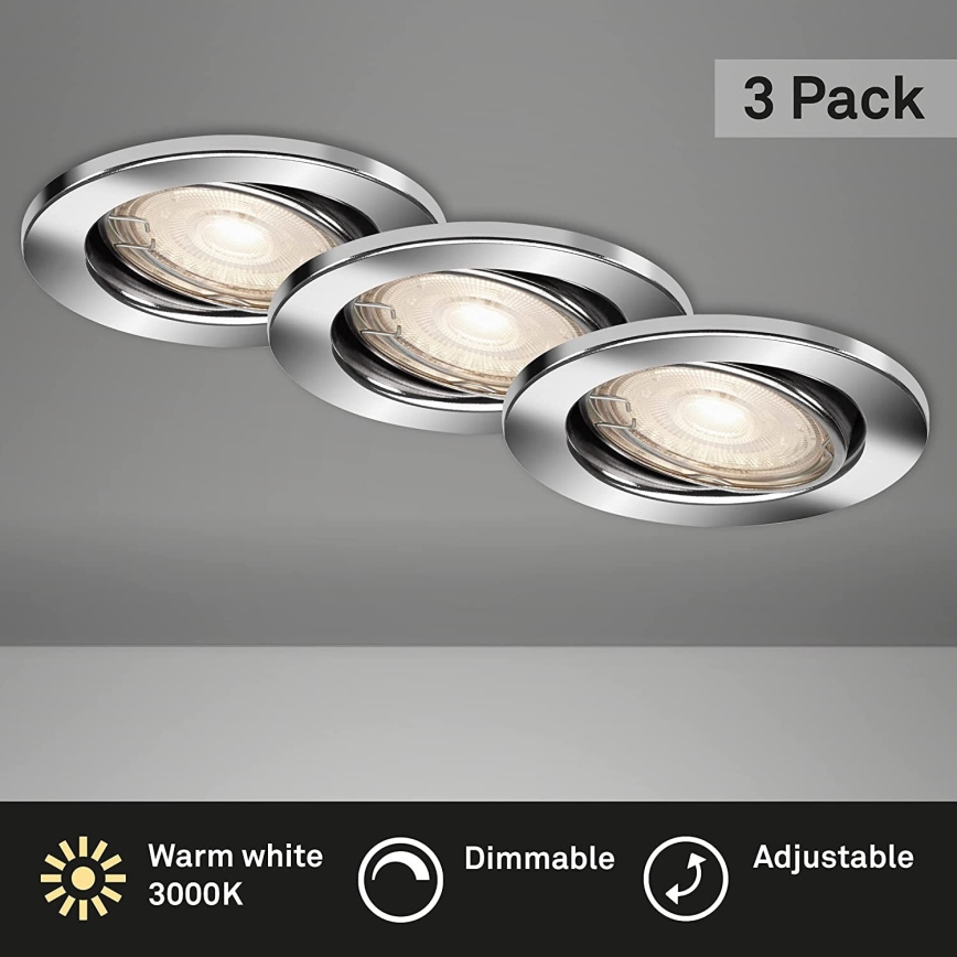 Briloner 7148-038-SETTI 3xLED himmennettävä kylpyhuoneen valo 1xGU10/5W/230V IP23