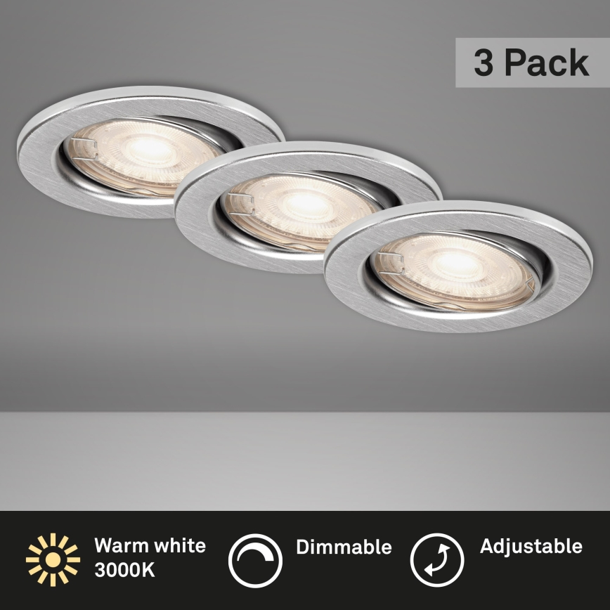 Briloner 7148-039-SETTI 3xLED himmennettävä kylpyhuoneen valo  GU10/5,5W/230V IP23