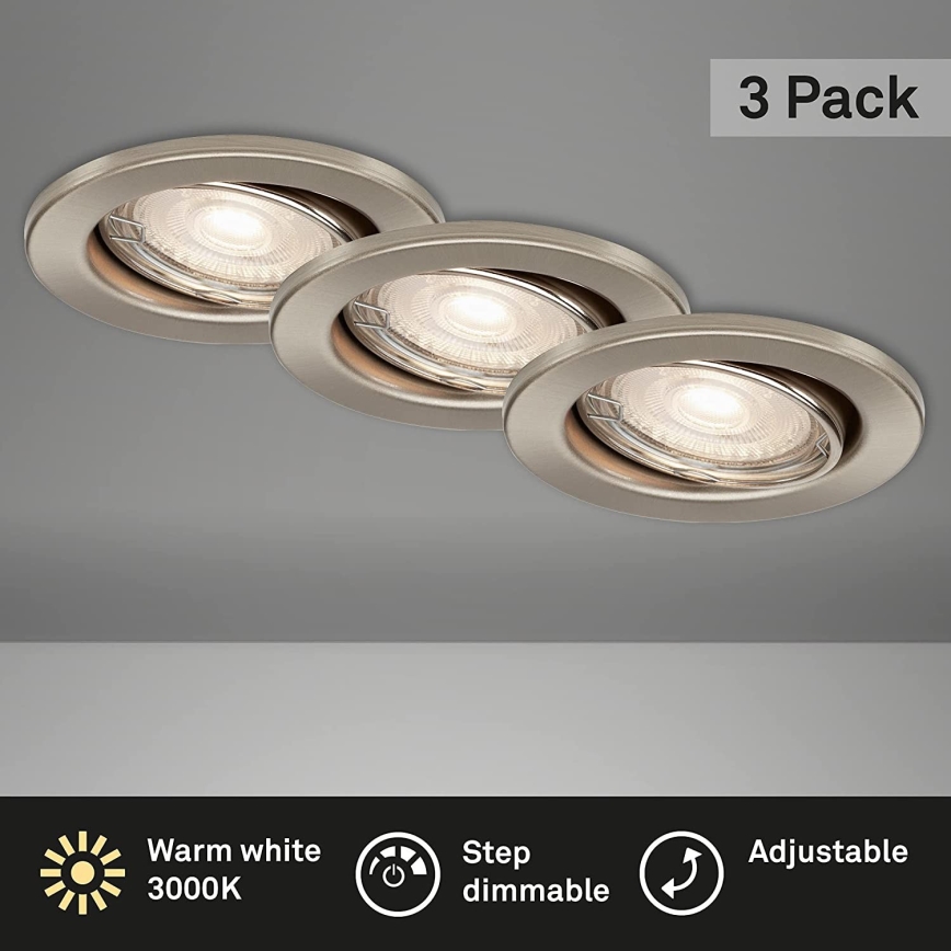 Briloner 7149-032-SETTI 3xLED himmennettävä kylpyhuoneen valo 1xGU10/5W/230V IP23