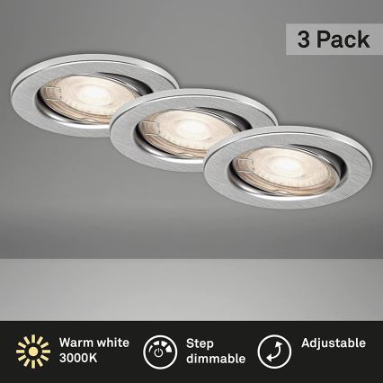 Briloner 7149-039-SETTI 3xLED himmennettävä kylpyhuoneen valo 1xGU10/5W/230V IP23