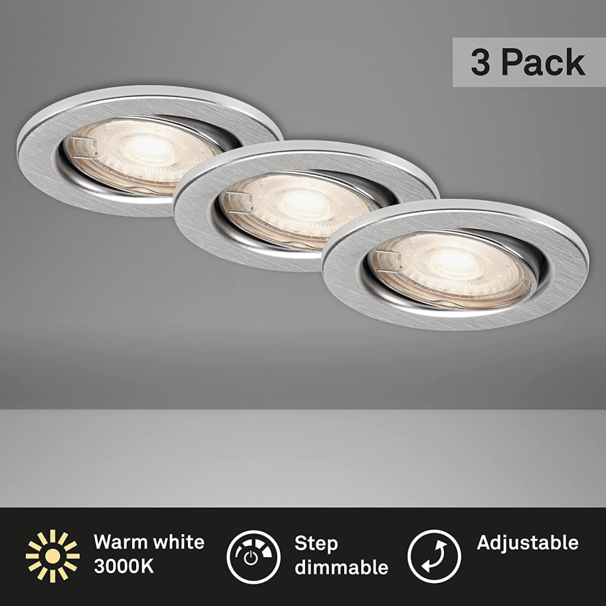 Briloner 7149-039-SETTI 3xLED himmennettävä kylpyhuoneen valo 1xGU10/5W/230V IP23