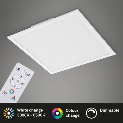 Briloner 7152-016 - LED RGB Himmennetty kiinteä paneeli COLOUR LED/24W/230V 3000-6500K + kauko-ohjaus