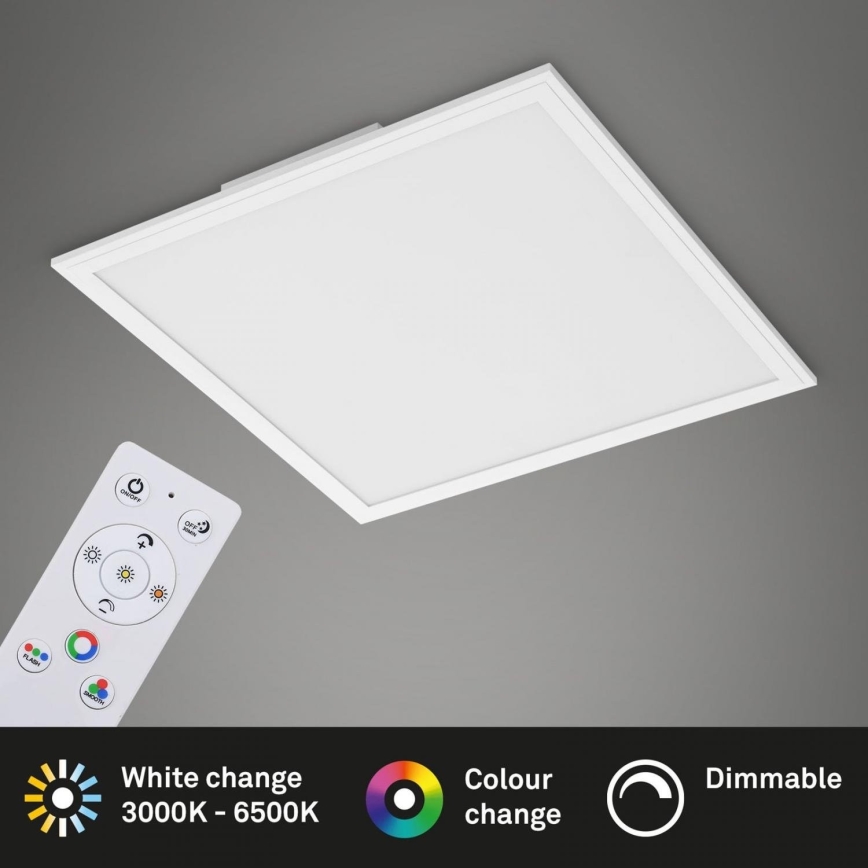 Briloner 7152-016 - LED RGB Himmennetty kiinteä paneeli COLOUR LED/24W/230V 3000-6500K + kauko-ohjaus