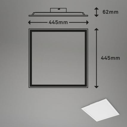 Briloner 7152-016 - LED RGB Himmennetty kiinteä paneeli COLOUR LED/24W/230V 3000-6500K + kauko-ohjaus