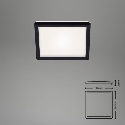 Briloner 7153-415 - LED-kattovalaisin SLIM LED/12W/230V 19x19 cm