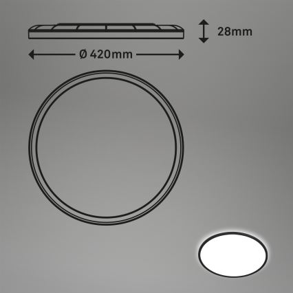 Briloner 7157-415 - LED-kattovalaisin SLIM LED/22W/230V halkaisija 42 cm