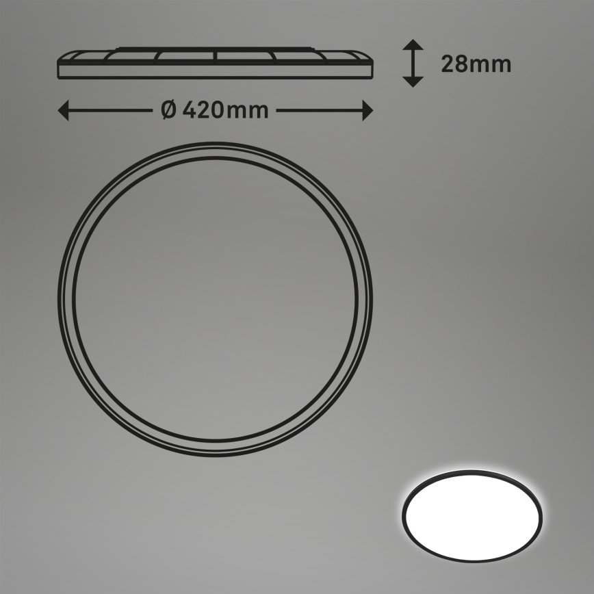 Briloner 7157-415 - LED-kattovalaisin SLIM LED/22W/230V halkaisija 42 cm