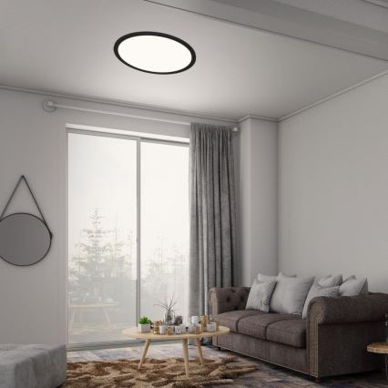 Briloner 7168-015 - Himmennettävä LED-kattovalaisin PIATTO LED/22W/230V 3000-6500K halkaisija 40 cm musta + kauko-ohjaus