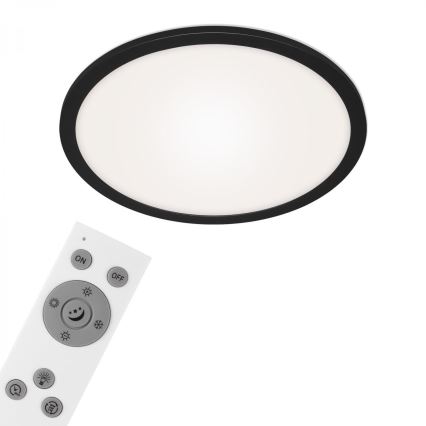 Briloner 7168-015 - Himmennettävä LED-kattovalaisin PIATTO LED/22W/230V 3000-6500K halkaisija 40 cm musta + kauko-ohjaus