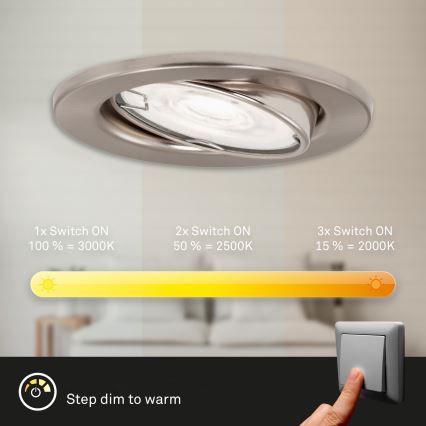 Briloner 7182-032-SETTI 3xLED himmennettävä kylpyhuoneen valo 1xGU10/5W/230V IP23