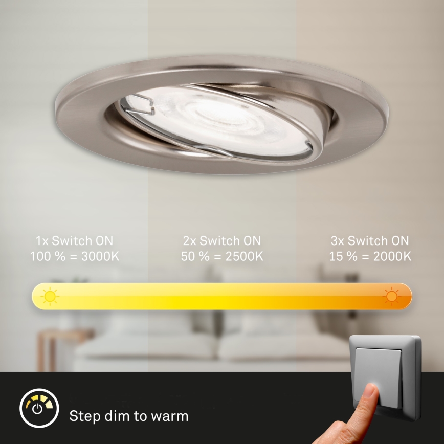 Briloner 7182-032-SETTI 3xLED himmennettävä kylpyhuoneen valo 1xGU10/5W/230V IP23