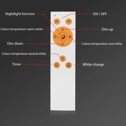 Briloner 7194-016 - LED Himmennettävä kattovalo SIMPLE LED/18W/230V 3000-6500K + kauko-ohjain