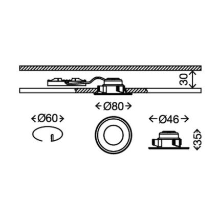 Briloner 7197-036-SET 3x LED Himmennettävä upotettava kylpyhuonevalo LED/4,5W/230V IP44