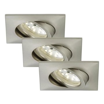 Briloner 7210-032 - SETTI 3x LED Kylpyhuoneen upotettava valo ATTACH LED/5W/230V IP23 mattakromi