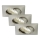 Briloner 7210-032 - SETTI 3x LED Kylpyhuoneen upotettava valo ATTACH LED/5W/230V IP23 mattakromi