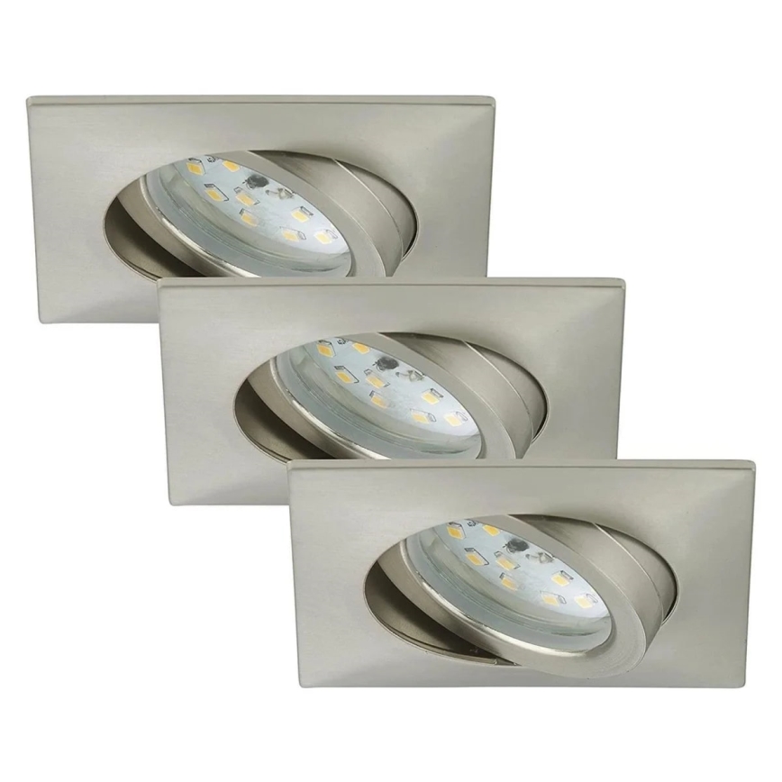 Briloner 7210-032 - SETTI 3x LED Kylpyhuoneen upotettava valo ATTACH LED/5W/230V IP23 mattakromi