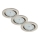 Briloner 7220-032 - SETTI 3x LED-kattovalaisin kylpyhuoneeseen FIT 1xGU10/5W/230V mattanikkeli