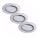Briloner 7221-039 - SETTI 3x LED-kattovalaisin kylpyhuoneeseen 1xGU10/3W/230V IP23 hopea