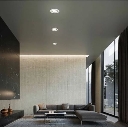 Briloner 7221-039 - SETTI 3x LED-kattovalaisin kylpyhuoneeseen 1xGU10/3W/230V IP23 hopea