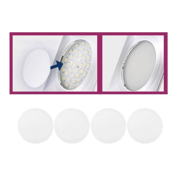 Briloner 7224-040 - SETTI 4x Diffuuseri upotettaville valoille halkaisija 69 mm