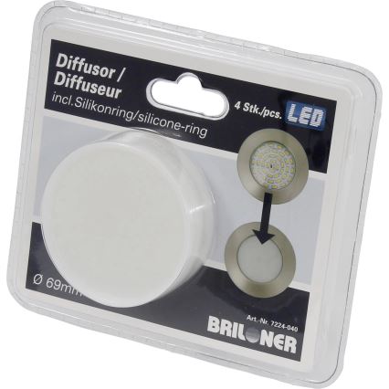 Briloner 7224-040 - SETTI 4x Diffuuseri upotettaville valoille halkaisija 69 mm
