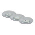 Briloner 7231-039 - SETTI 3x himmennettävät LED-kylpyhuoneen alasvalaisimet LED/5,5W/230V IP44 mattakromi