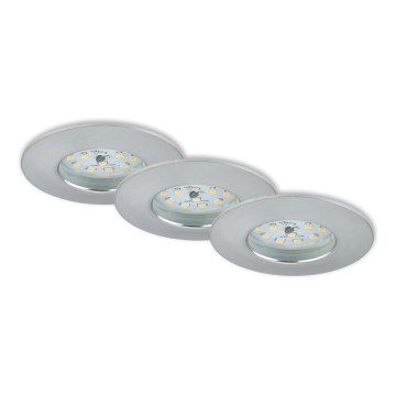 Briloner 7231-039 - SETTI 3x himmennettävät LED-kylpyhuoneen alasvalaisimet LED/5,5W/230V IP44 mattakromi