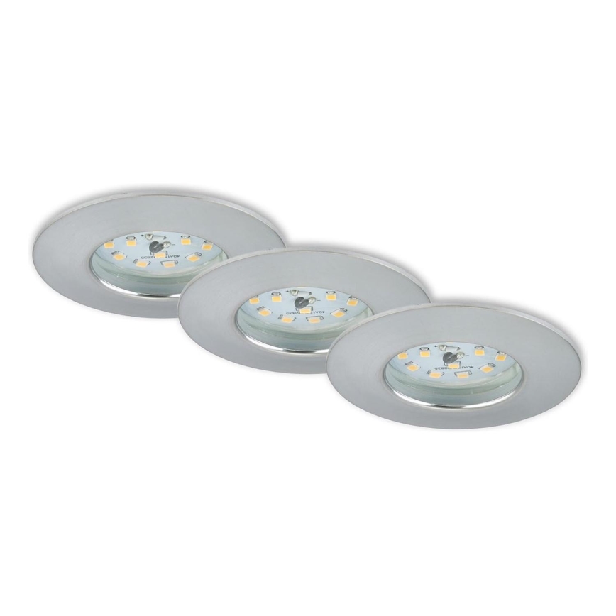 Briloner 7231-039 - SETTI 3x himmennettävät LED-kylpyhuoneen alasvalaisimet LED/5,5W/230V IP44 mattakromi